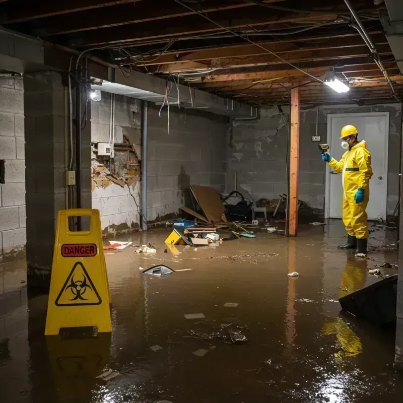 Flooded Basement Electrical Hazard in Boulder Hill, IL Property